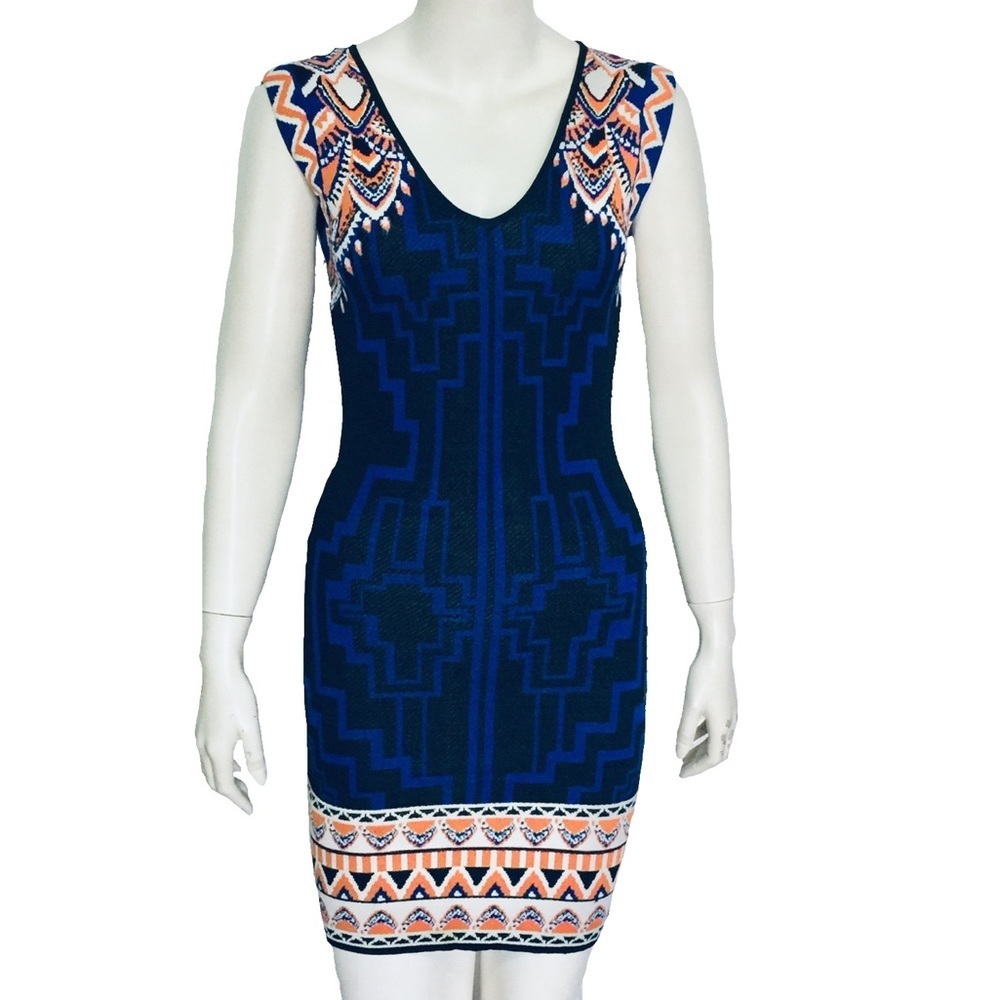 JEALOUS TOMATO | Bodycon Sweater Dress V-Neck S - Picture 2 of 8